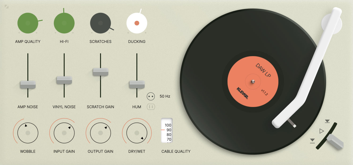DAW LP – Vinyl Player Simulation